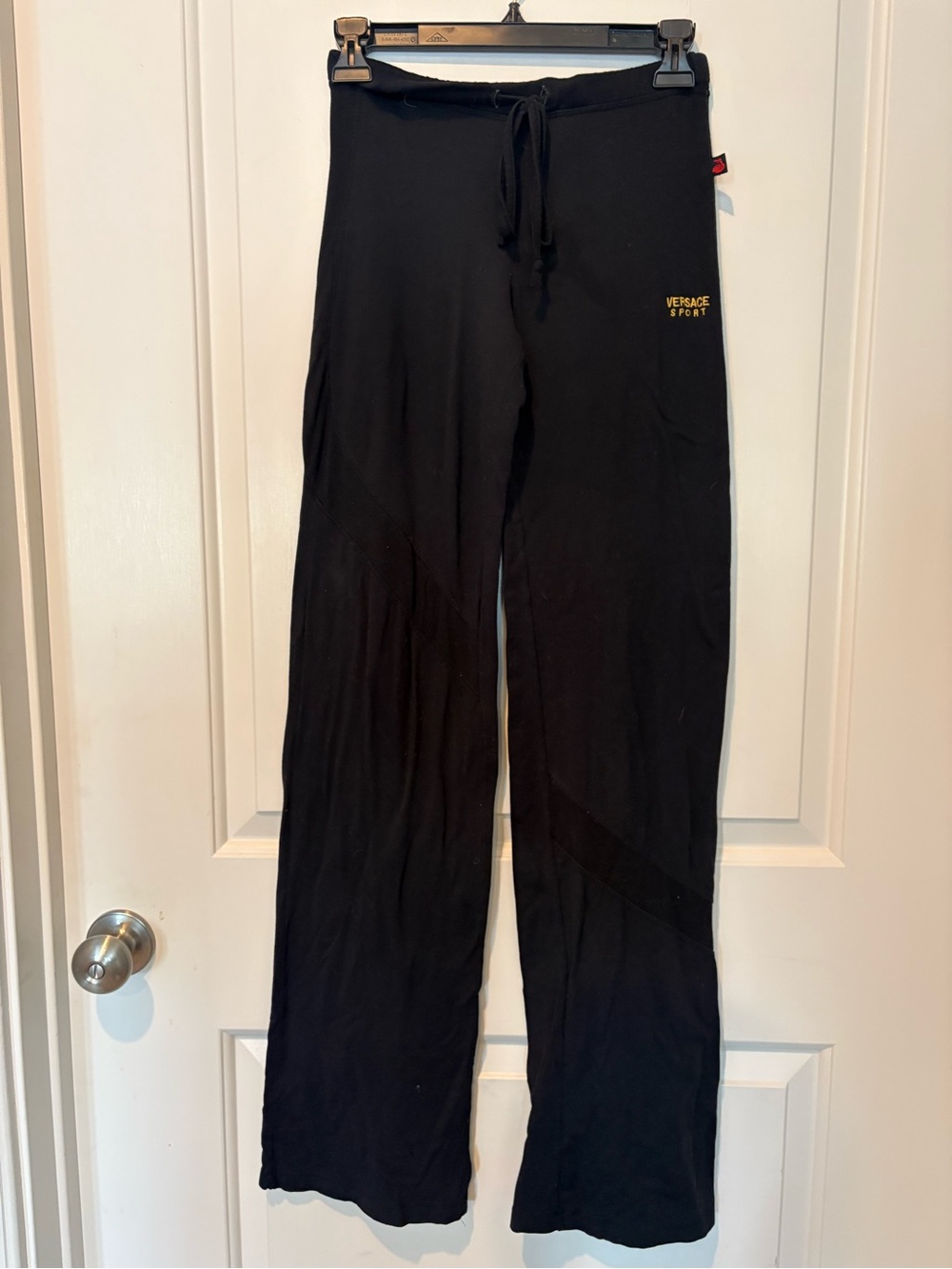 Y2K rare, vintage Versace Sport track suit- Black w/Yellow Trim, XS - Picture 7 of 11